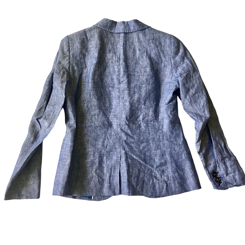 Talbots Blue Linen Blazer - Picture 10 of 10